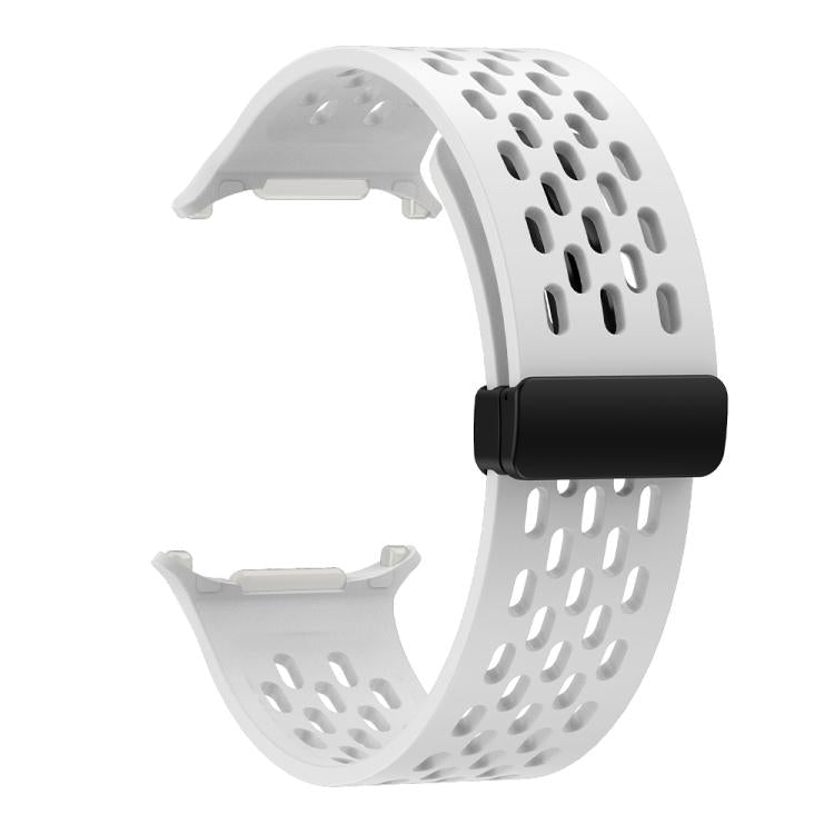 For Samsung Galaxy Watch Ultra 47mm / Ultra 2025 Kalebol Porous Silicone Magnetic Watch Band