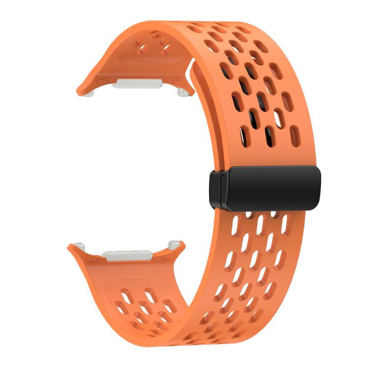 For Samsung Galaxy Watch Ultra 47mm / Ultra 2025 Kalebol Porous Silicone Magnetic Watch Band