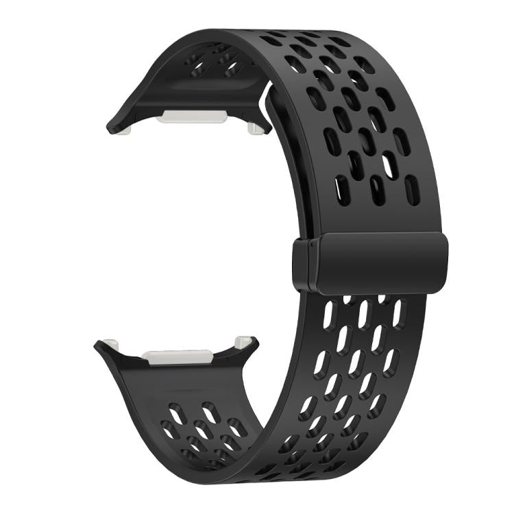 For Samsung Galaxy Watch Ultra 47mm / Ultra 2025 Kalebol Porous Silicone Magnetic Watch Band