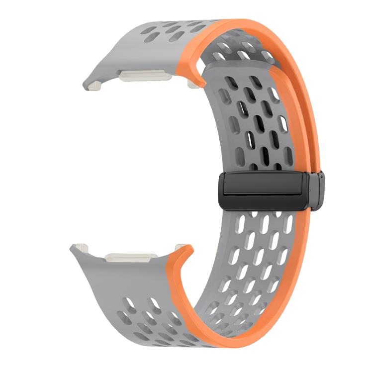For Samsung Galaxy Watch Ultra 47mm / Ultra 2025 Kalebol Porous Silicone Magnetic Watch Band