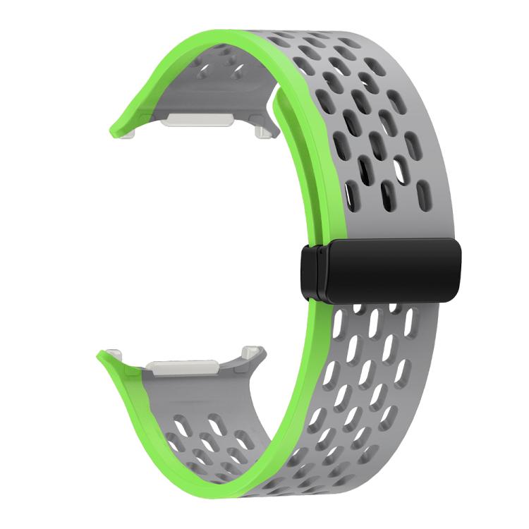 For Samsung Galaxy Watch Ultra 47mm / Ultra 2025 Kalebol Porous Silicone Magnetic Watch Band