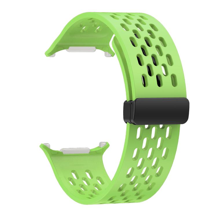 For Samsung Galaxy Watch Ultra 47mm / Ultra 2025 Kalebol Porous Silicone Magnetic Watch Band