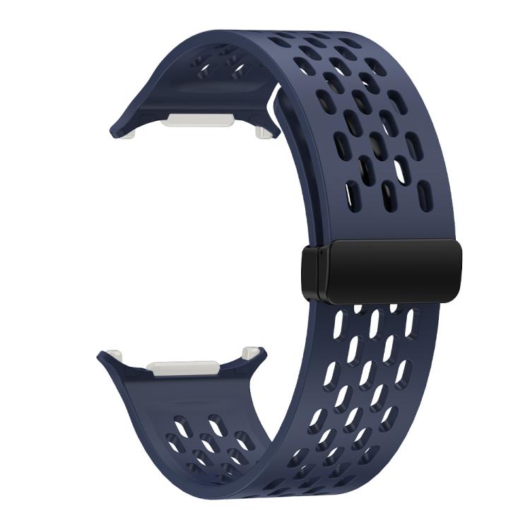 For Samsung Galaxy Watch Ultra 47mm / Ultra 2025 Kalebol Porous Silicone Magnetic Watch Band