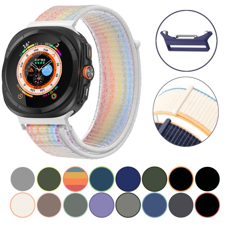 For Samsung Galaxy Watch Ultra 47mm / Ultra 2025 Kalebol Quick Release Nylon Braided Watch Band