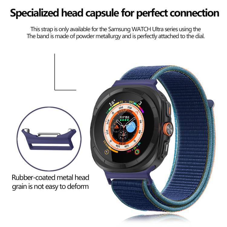 For Samsung Galaxy Watch Ultra 47mm / Ultra 2025 Kalebol Quick Release Nylon Braided Watch Band