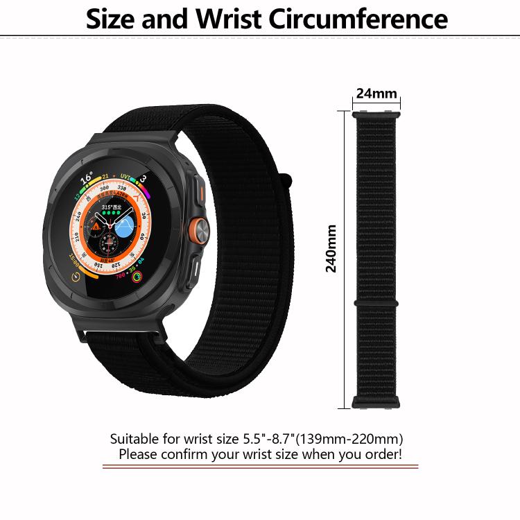For Samsung Galaxy Watch Ultra 47mm / Ultra 2025 Kalebol Quick Release Nylon Braided Watch Band