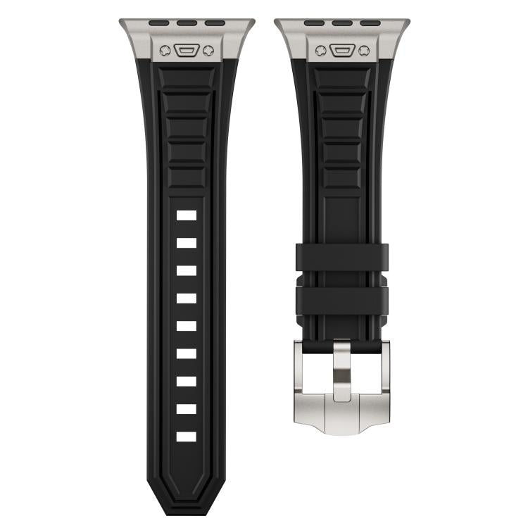 For Apple Watch 46mm / 49mm / 45mm / 44mm Kalebol High Stretch Silicone Armor Watch Band