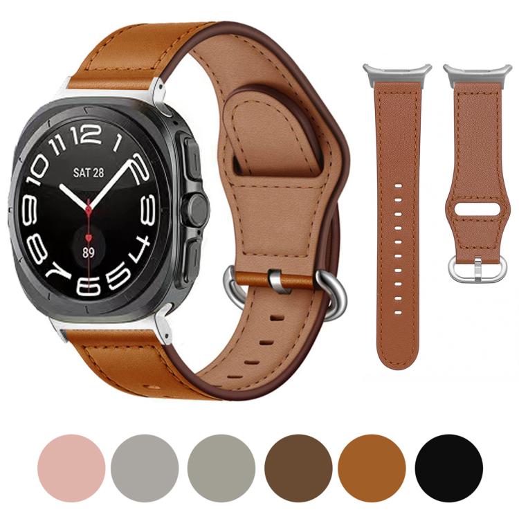 For Samsung Galaxy Watch Ultra 47mm / Ultra 2025 Kalebol Genuine Leather Watch Band