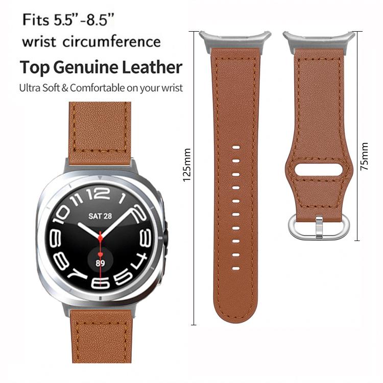 For Samsung Galaxy Watch Ultra 47mm / Ultra 2025 Kalebol Genuine Leather Watch Band