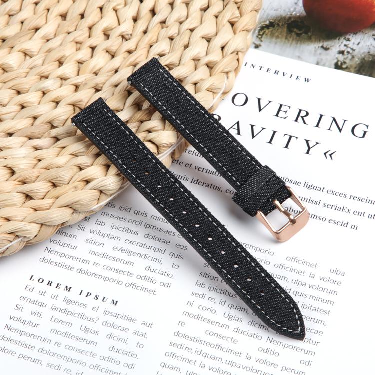 For Garmin Lily 2 14mm Kalebol Linen Leather Watch Strap