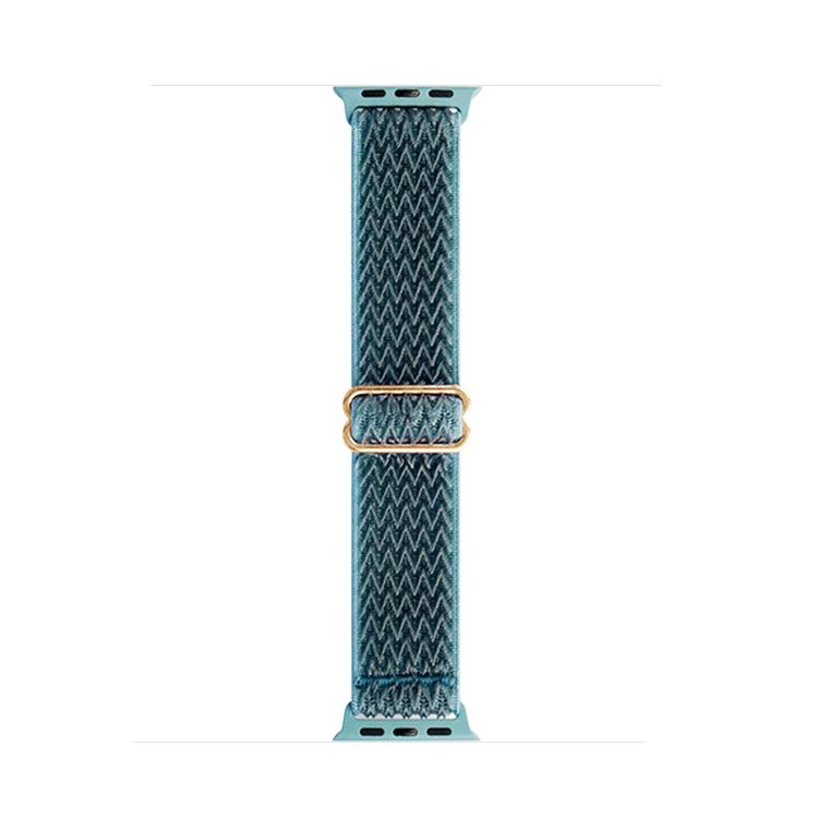 For Apple Watch 46mm / 49mm / 45mm / 44mm Kalebol Eight Buckle Wavy Braided Nylon Watch Band