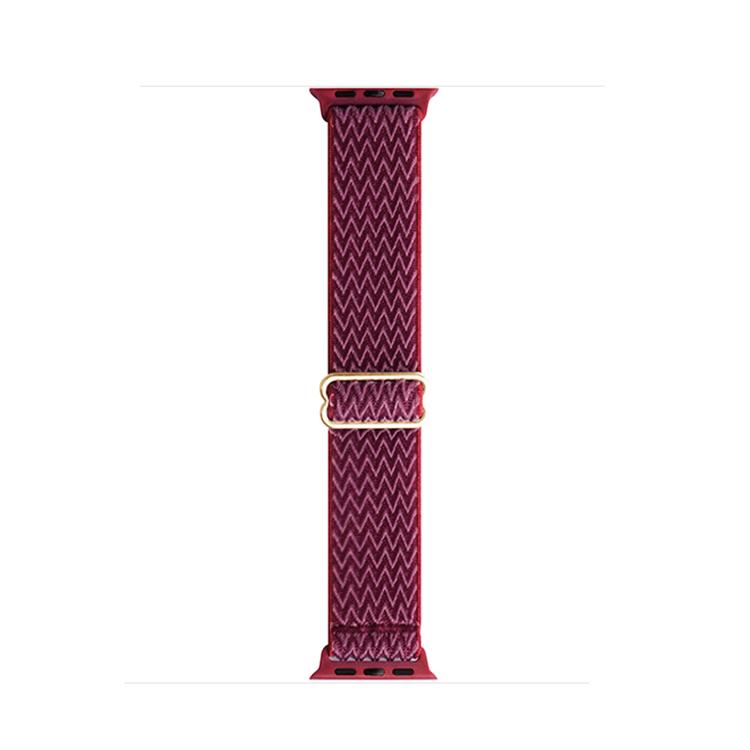 For Apple Watch 46mm / 49mm / 45mm / 44mm Kalebol Eight Buckle Wavy Braided Nylon Watch Band