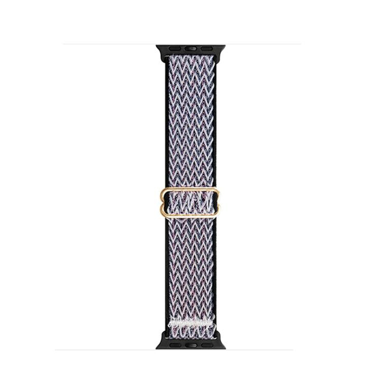 For Apple Watch 42mm / 41mm / 40mm / 38mm Kalebol Eight Buckle Wavy Braided Nylon Watch Band