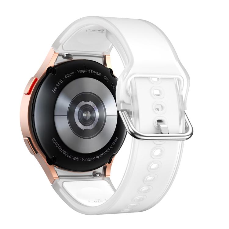 For Samsung Galaxy Watch 7  / 6 / 5 / 4 Kalebol Glacier Transparent Silicone Watch Band