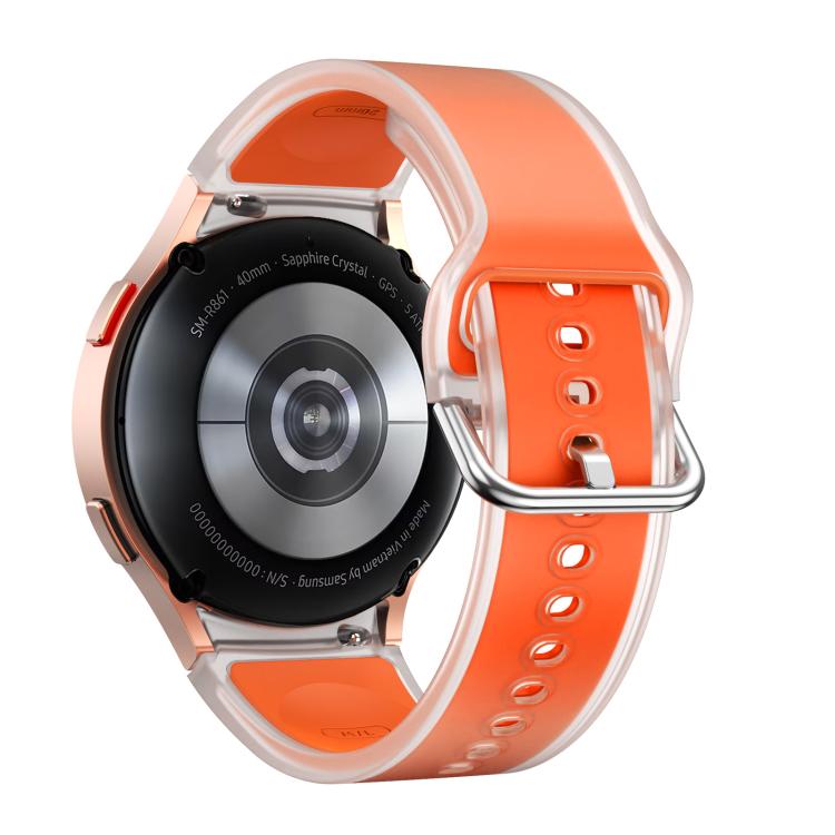 For Samsung Galaxy Watch 7  / 6 / 5 / 4 Kalebol Glacier Transparent Silicone Watch Band