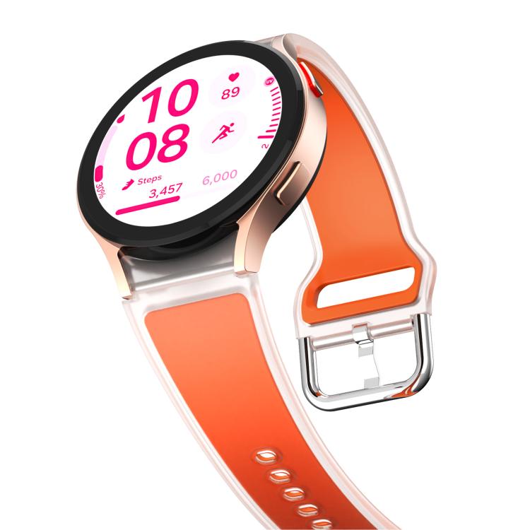 For Samsung Galaxy Watch 7  / 6 / 5 / 4 Kalebol Glacier Transparent Silicone Watch Band