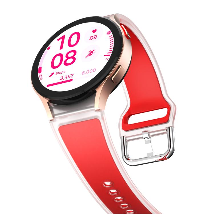 For Samsung Galaxy Watch 7  / 6 / 5 / 4 Kalebol Glacier Transparent Silicone Watch Band