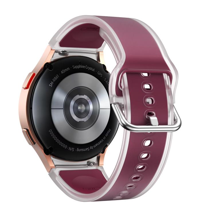 For Samsung Galaxy Watch 7  / 6 / 5 / 4 Kalebol Glacier Transparent Silicone Watch Band