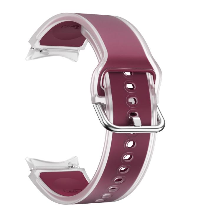 For Samsung Galaxy Watch 7  / 6 / 5 / 4 Kalebol Glacier Transparent Silicone Watch Band
