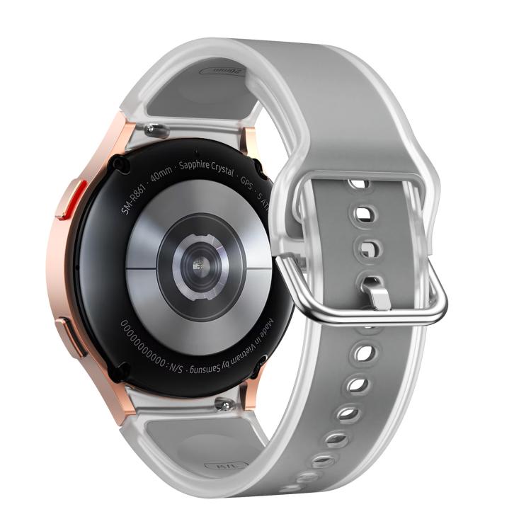 For Samsung Galaxy Watch 7  / 6 / 5 / 4 Kalebol Glacier Transparent Silicone Watch Band