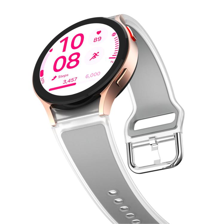 For Samsung Galaxy Watch 7  / 6 / 5 / 4 Kalebol Glacier Transparent Silicone Watch Band