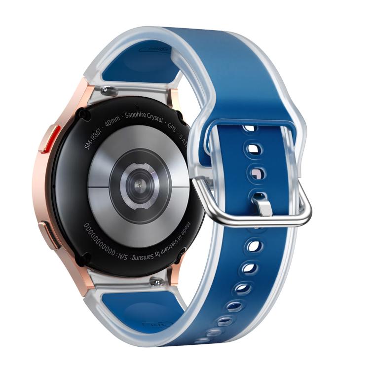 For Samsung Galaxy Watch 7  / 6 / 5 / 4 Kalebol Glacier Transparent Silicone Watch Band