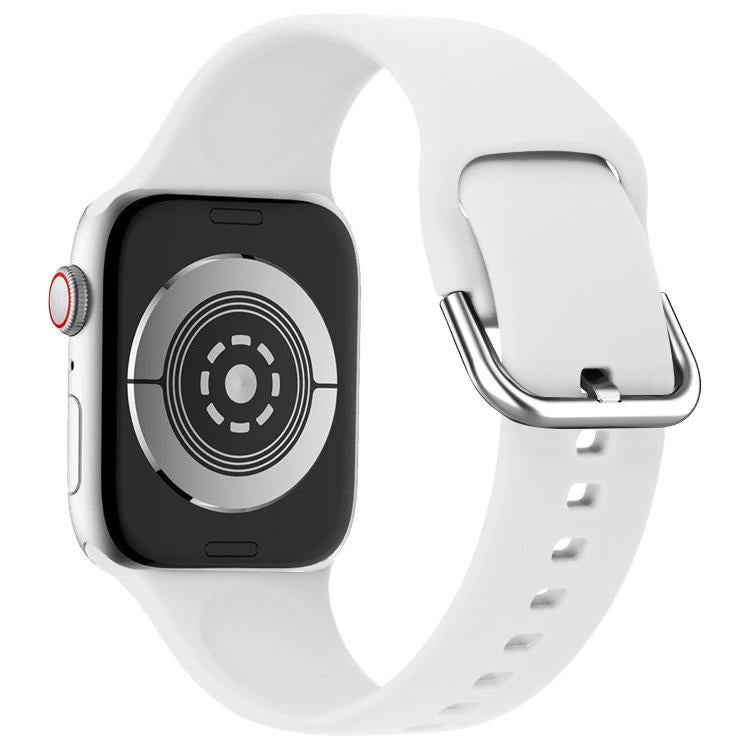 For Apple Watch 46mm / 49mm / 45mm / 44mm Kalebol Metal Pin Buckle Silicone Watch Band