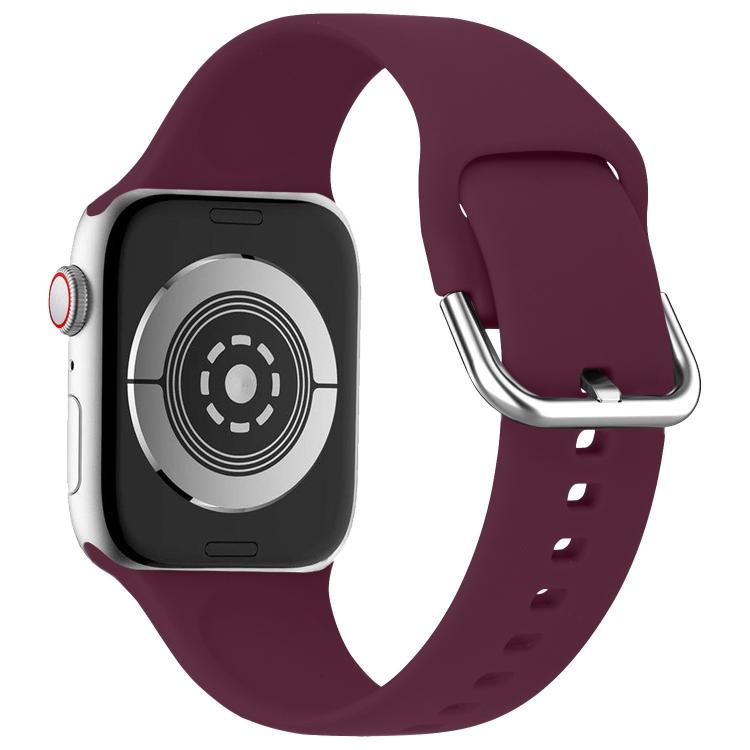 For Apple Watch 46mm / 49mm / 45mm / 44mm Kalebol Metal Pin Buckle Silicone Watch Band