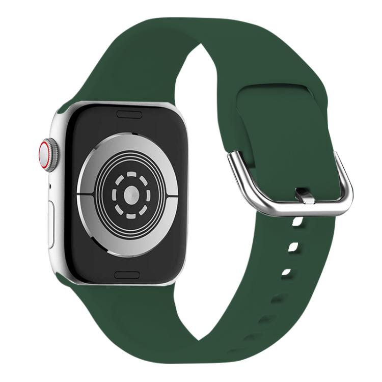 For Apple Watch 46mm / 49mm / 45mm / 44mm Kalebol Metal Pin Buckle Silicone Watch Band