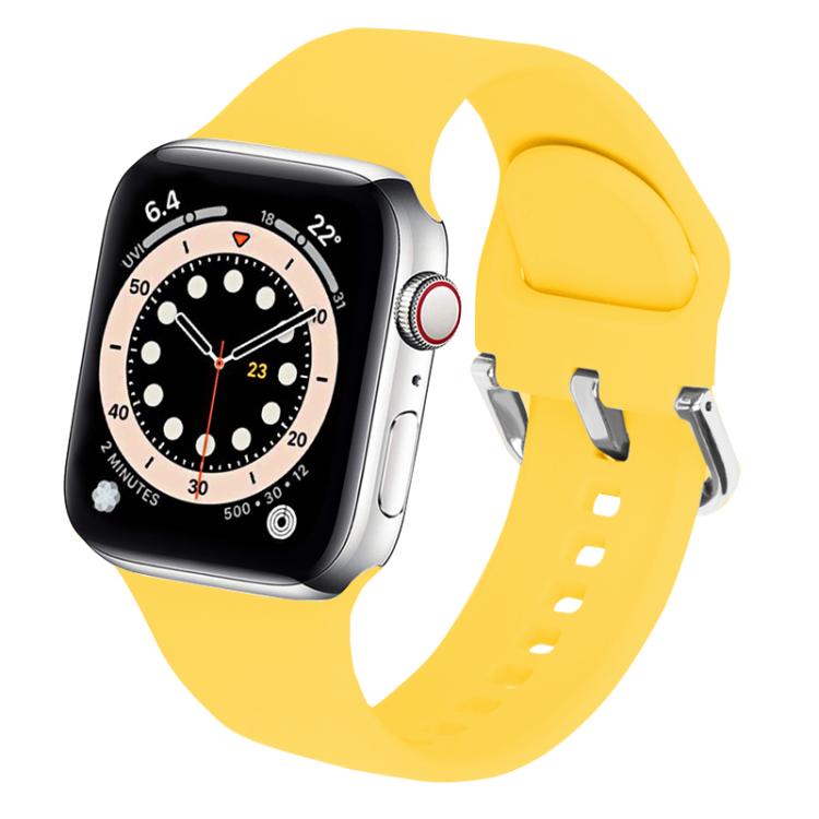 For Apple Watch 42mm / 41mm / 40mm / 38mm Kalebol Metal Pin Buckle Silicone Watch Band