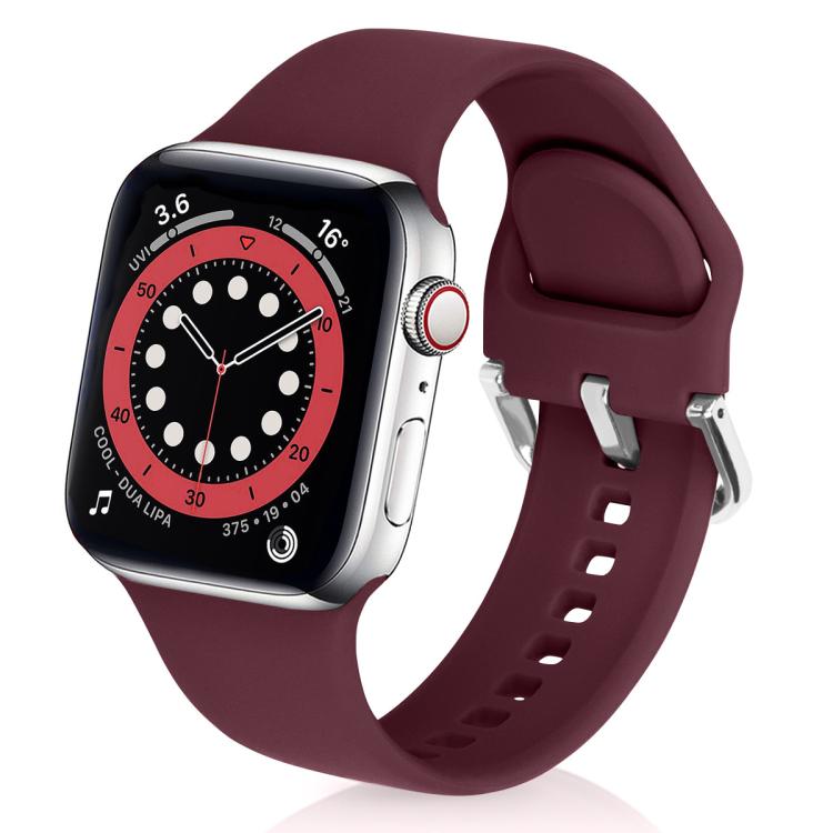 For Apple Watch 42mm / 41mm / 40mm / 38mm Kalebol Metal Pin Buckle Silicone Watch Band