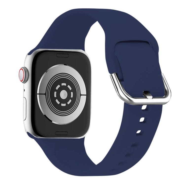 For Apple Watch 42mm / 41mm / 40mm / 38mm Kalebol Metal Pin Buckle Silicone Watch Band
