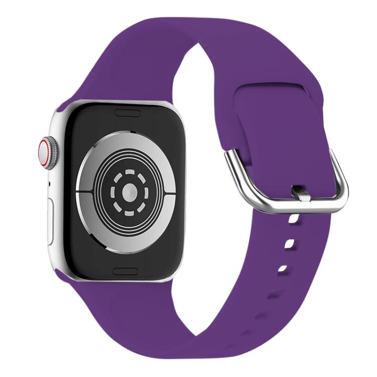 For Apple Watch 42mm / 41mm / 40mm / 38mm Kalebol Metal Pin Buckle Silicone Watch Band