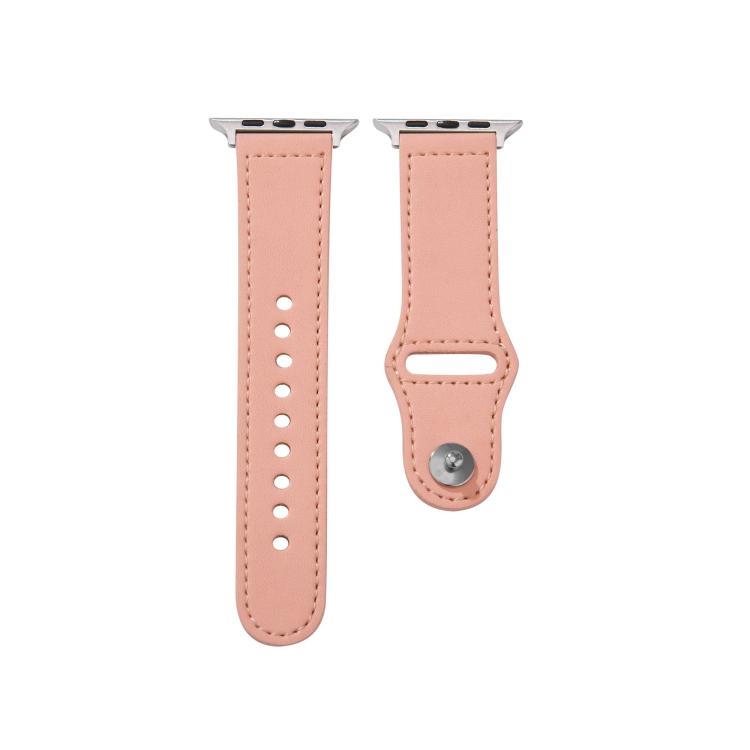 For Apple Watch 46mm / 49mm / 45mm / 44mm Kalebol Large Stud Buckle Leather Watch Band