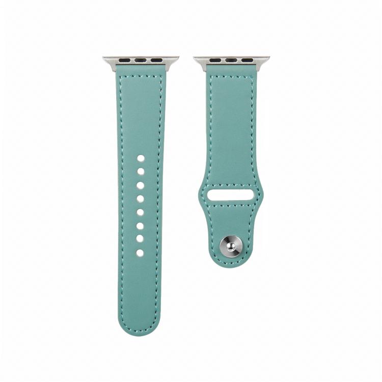 For Apple Watch 46mm / 49mm / 45mm / 44mm Kalebol Large Stud Buckle Leather Watch Band