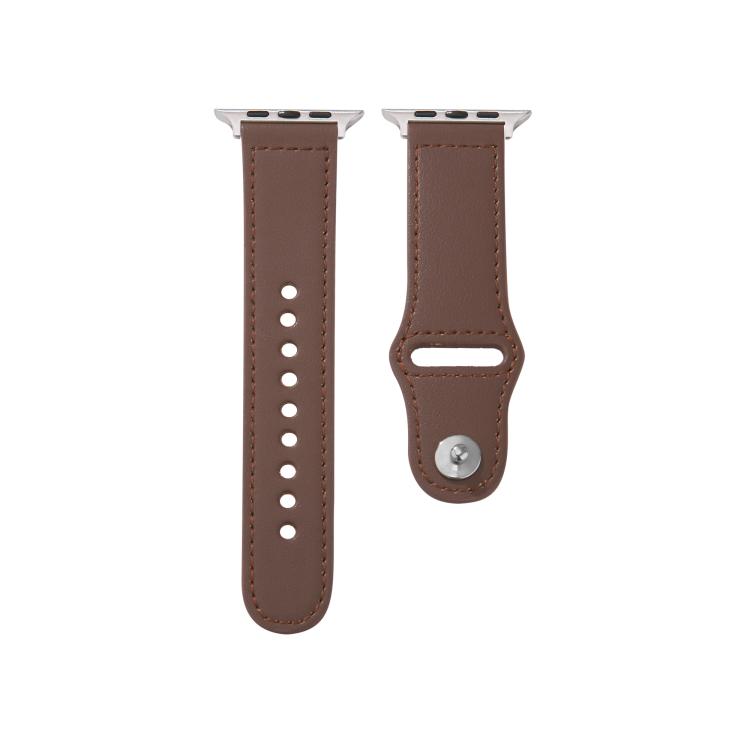 For Apple Watch 42mm / 41mm / 40mm / 38mm Kalebol Large Stud Buckle Leather Watch Band