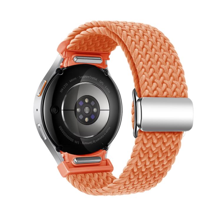 For Samsung Galaxy Watch 5 Pro / 6 / 7 Kalebol Button Braided Loop Magnetic Buckle Watch Band