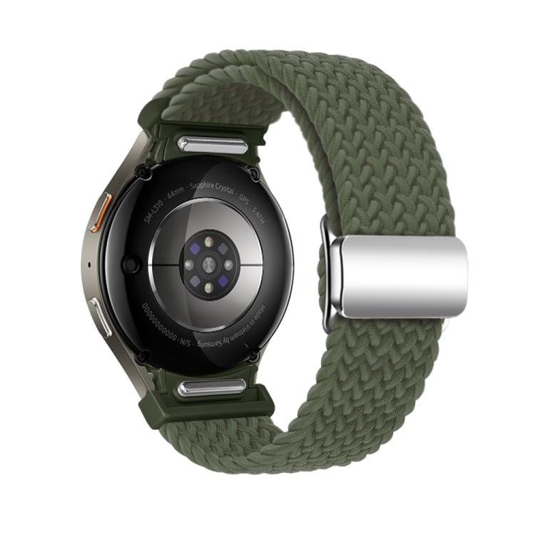 For Samsung Galaxy Watch 5 Pro / 6 / 7 Kalebol Button Braided Loop Magnetic Buckle Watch Band