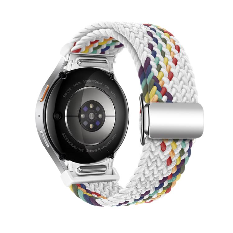 For Samsung Galaxy Watch 5 Pro / 6 / 7 Kalebol Button Braided Loop Magnetic Buckle Watch Band