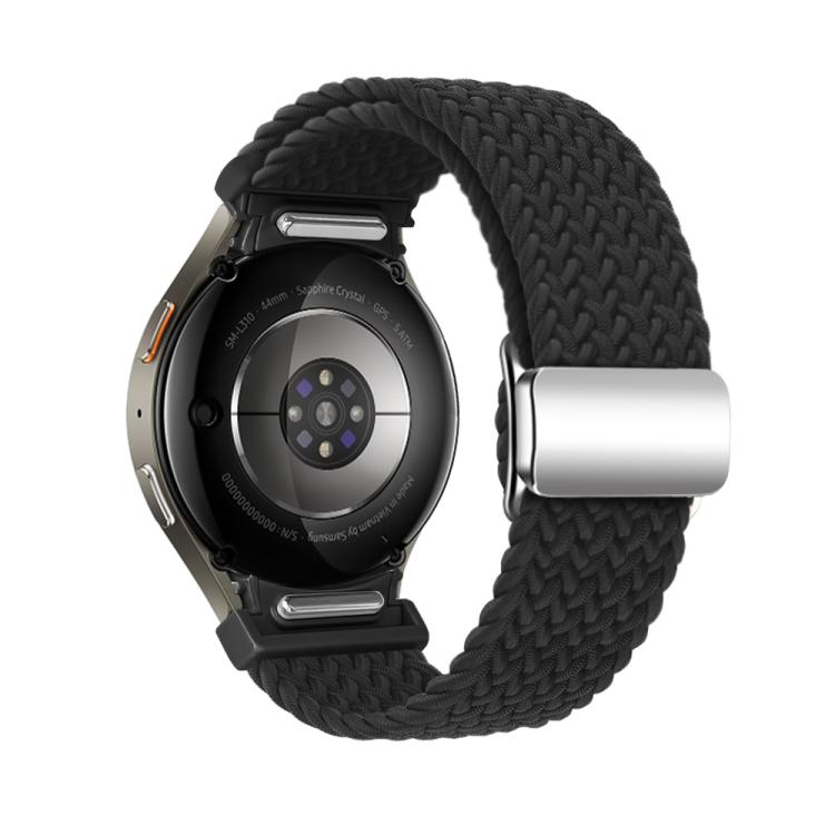 For Samsung Galaxy Watch 5 Pro / 6 / 7 Kalebol Button Braided Loop Magnetic Buckle Watch Band