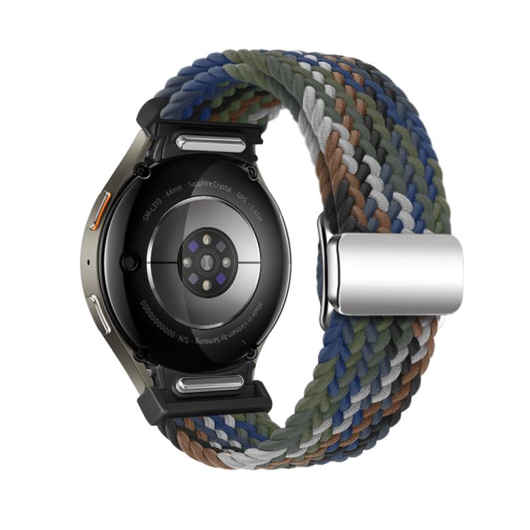 For Samsung Galaxy Watch 5 Pro / 6 / 7 Kalebol Button Braided Loop Magnetic Buckle Watch Band