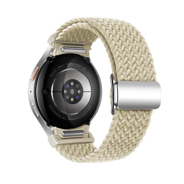 For Samsung Galaxy Watch 5 Pro / 6 / 7 Kalebol Button Braided Loop Magnetic Buckle Watch Band