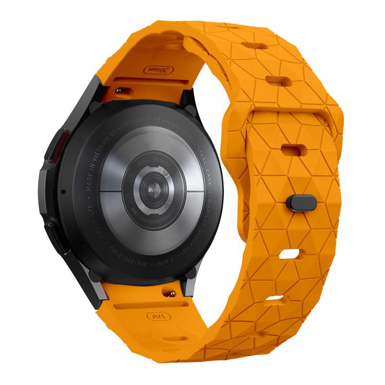 For Samsung Galaxy Watch 4 / 5 / 6 Kalebol Football Pattern Reverse Buckle Silicone Strap