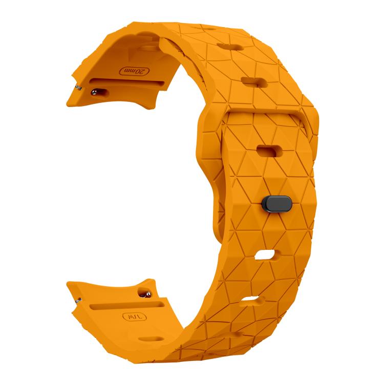 For Samsung Galaxy Watch 4 / 5 / 6 Kalebol Football Pattern Reverse Buckle Silicone Strap