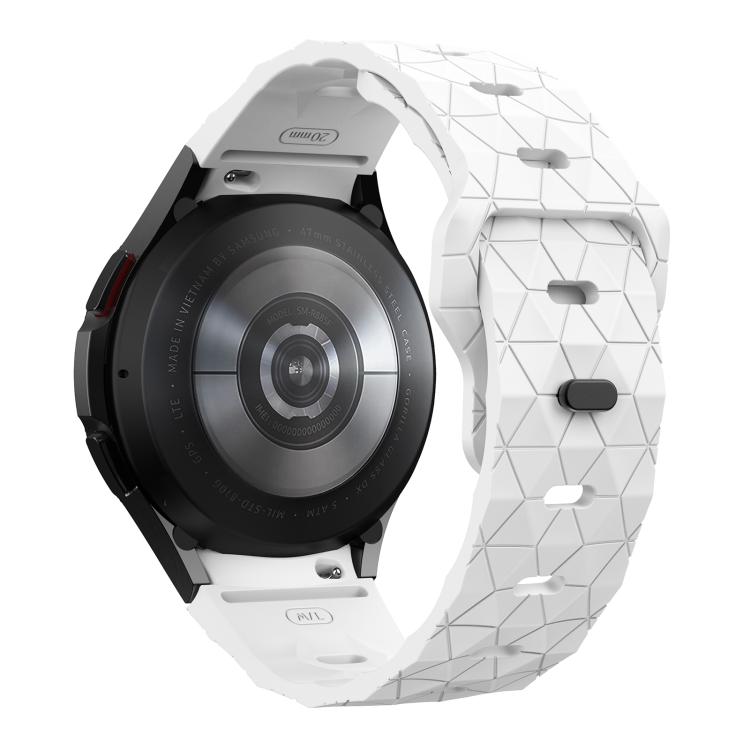 For Samsung Galaxy Watch 4 / 5 / 6 Kalebol Football Pattern Reverse Buckle Silicone Strap