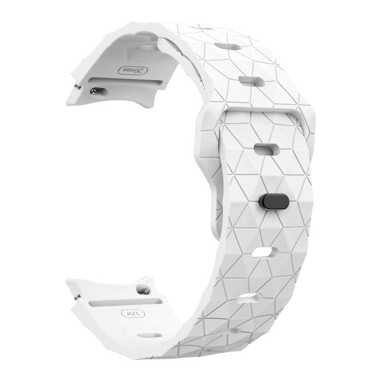 For Samsung Galaxy Watch 4 / 5 / 6 Kalebol Football Pattern Reverse Buckle Silicone Strap