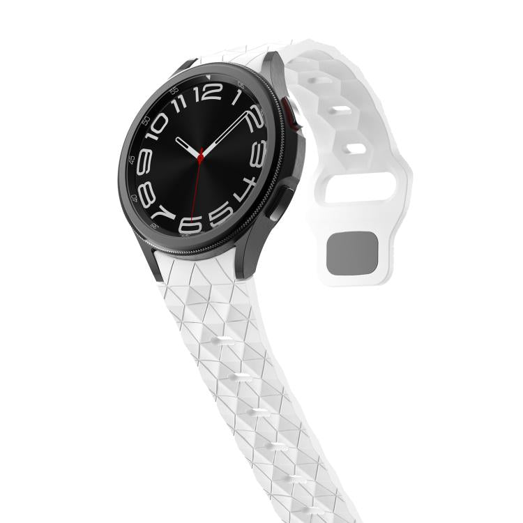 For Samsung Galaxy Watch 4 / 5 / 6 Kalebol Football Pattern Reverse Buckle Silicone Strap