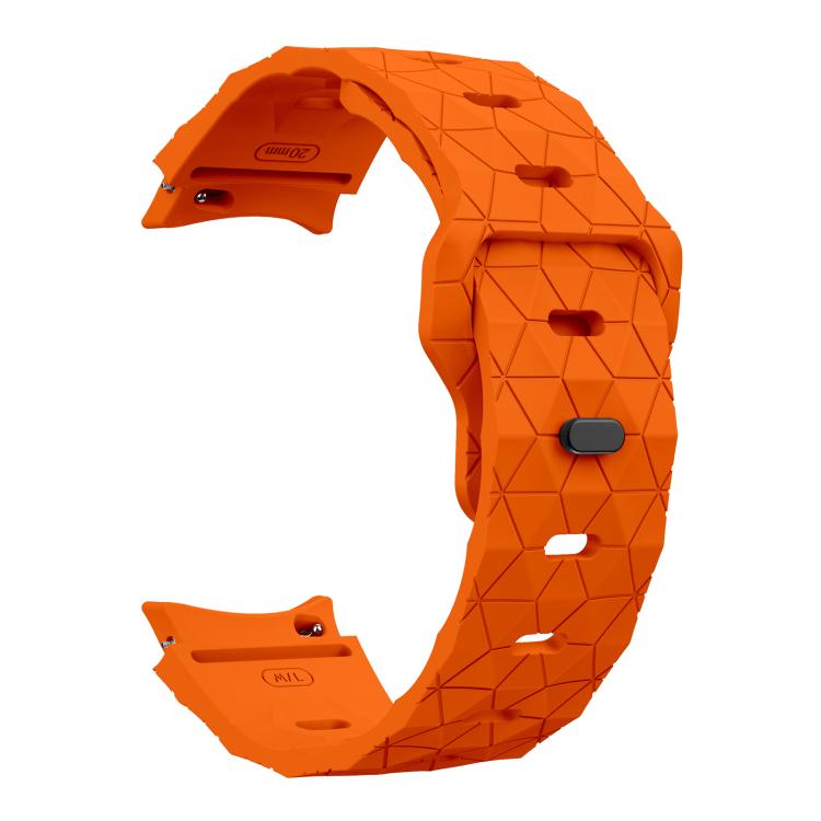 For Samsung Galaxy Watch 4 / 5 / 6 Kalebol Football Pattern Reverse Buckle Silicone Strap