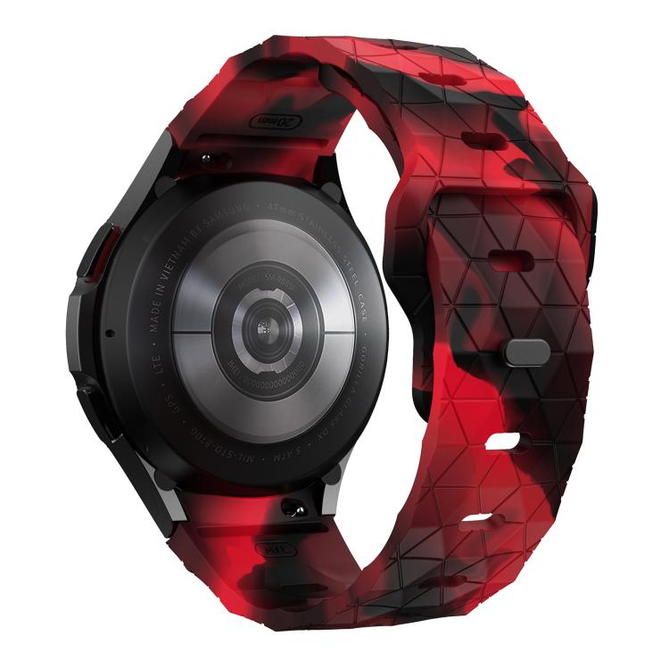 For Samsung Galaxy Watch 4 / 5 / 6 Kalebol Football Pattern Reverse Buckle Silicone Strap