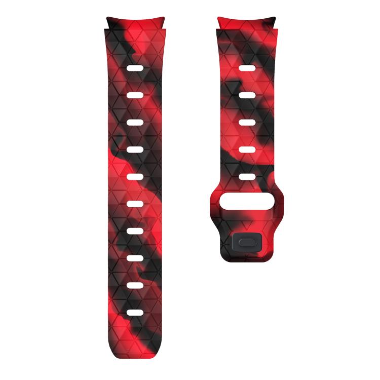 For Samsung Galaxy Watch 4 / 5 / 6 Kalebol Football Pattern Reverse Buckle Silicone Strap